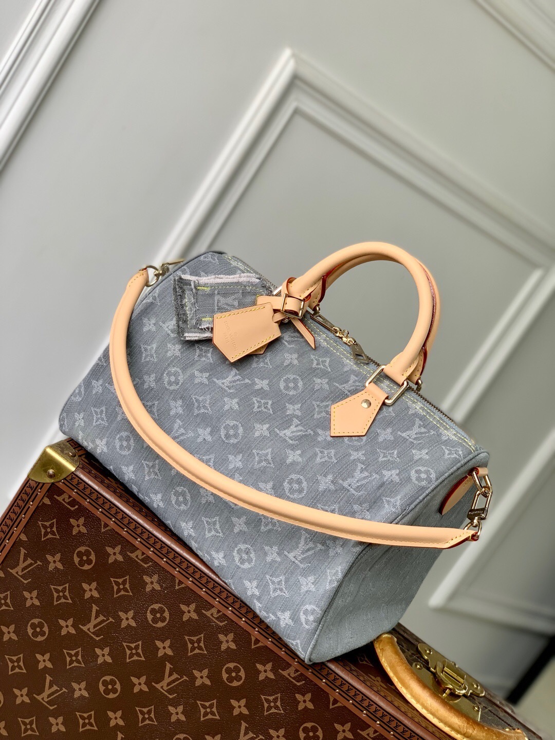 LV Speedy Soft 30 bag in Monogram Denim