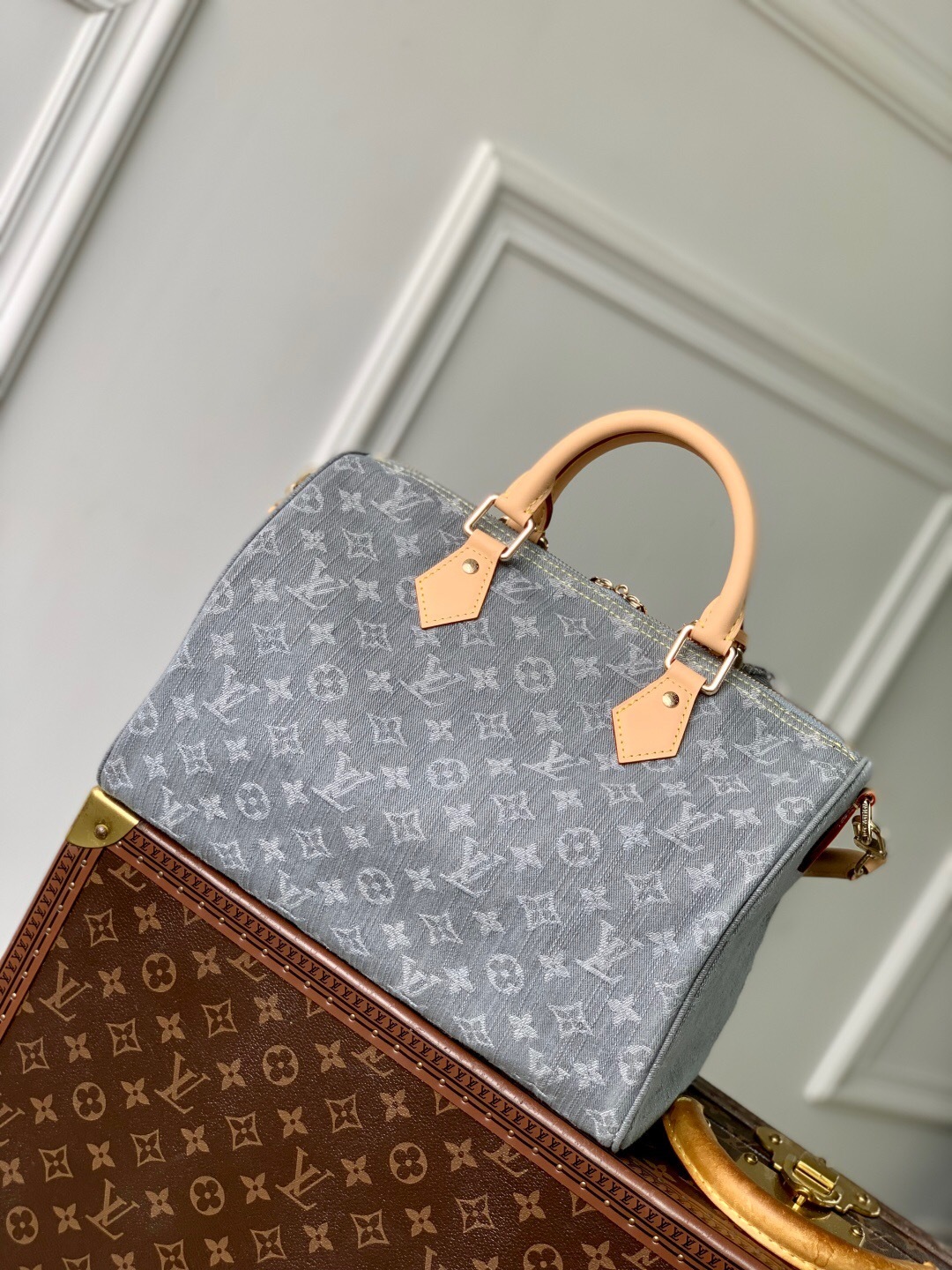 LV Speedy Soft 30 bag in Monogram Denim