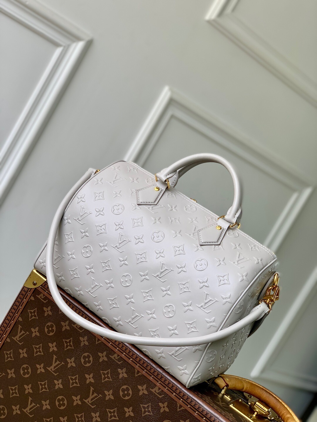 LV Speedy Soft 30 bag in Monogram Empreinte leather