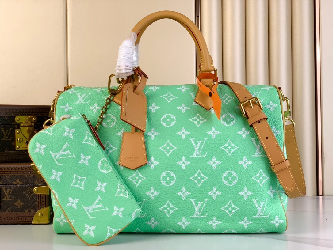 LV Speedy P9 Bandoulière 40 Monogram Leather in green