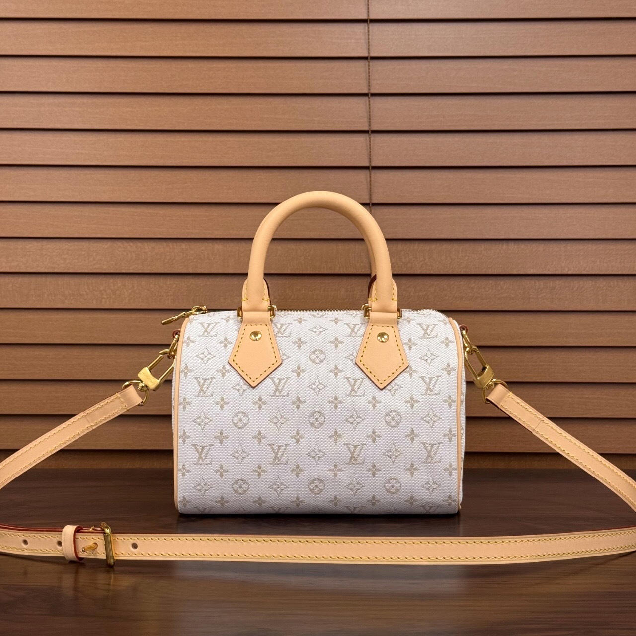 LV Speedy Bandoulière 20 handbag in the Monogram Mini motif.