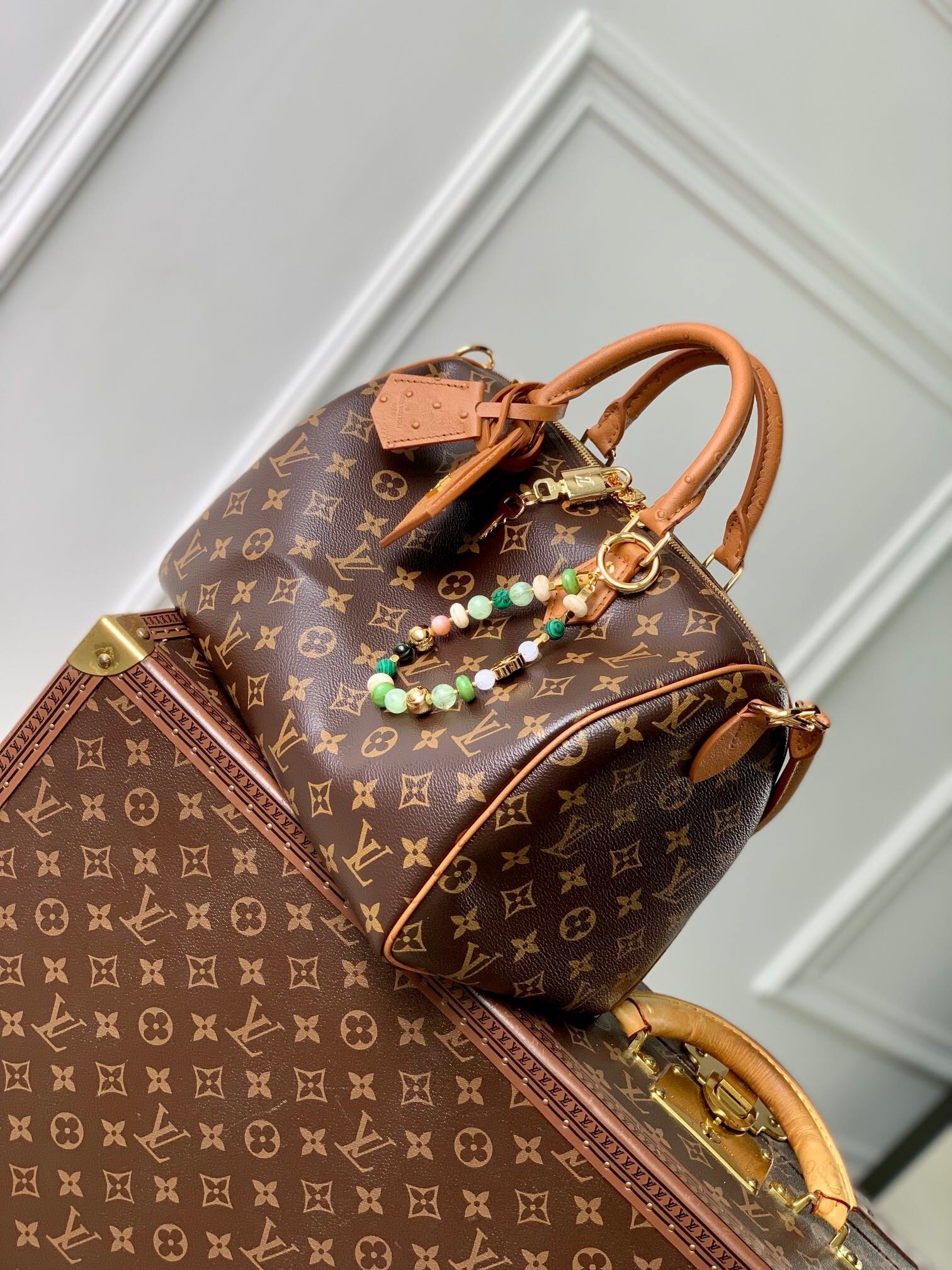 LV Speedy Soft 30 Boho bag in Monogram canvas.