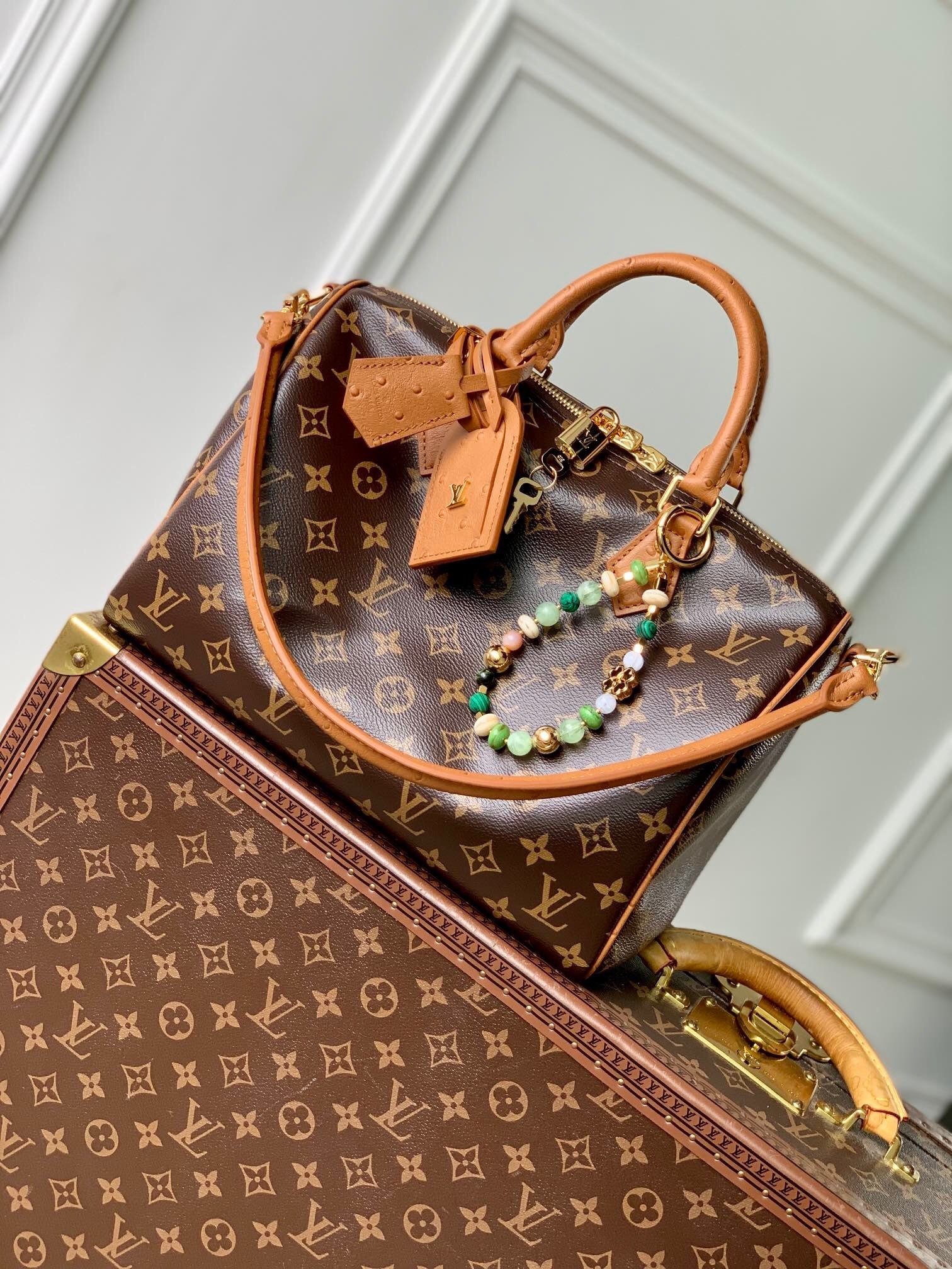 LV Speedy Soft 30 Boho bag in Monogram canvas.