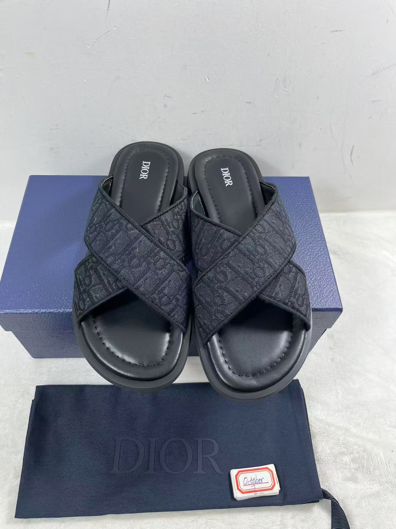 Dior Alias sandals in black Dior Oblique jacquard