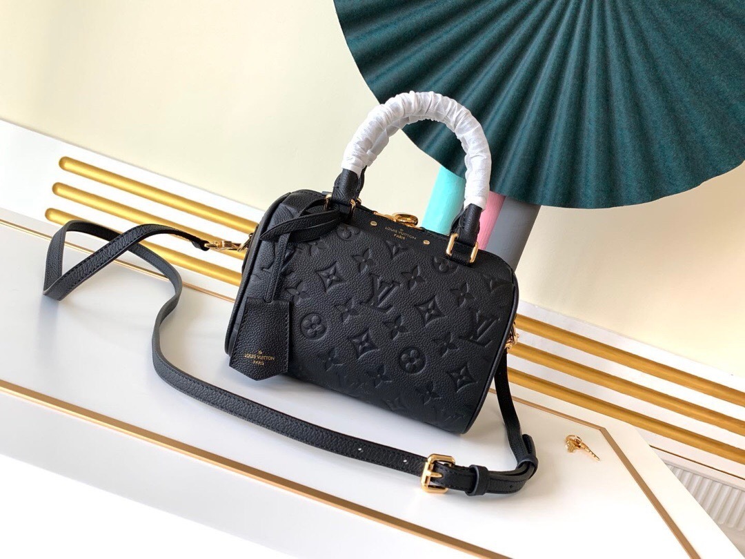 LV M82450 Nano Speedy monogram empreinte leather black