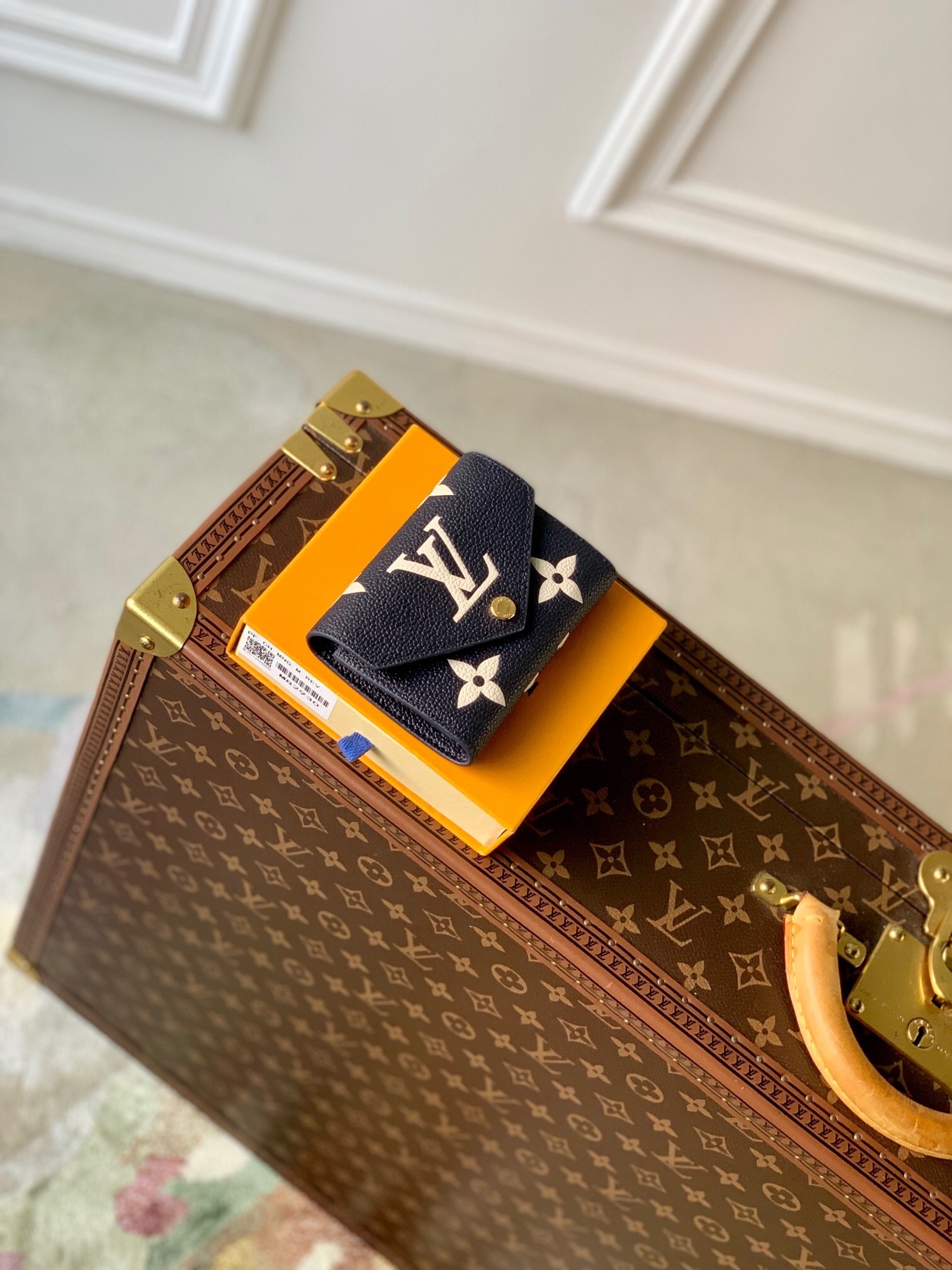 LV Black Leather Monogram Pocket