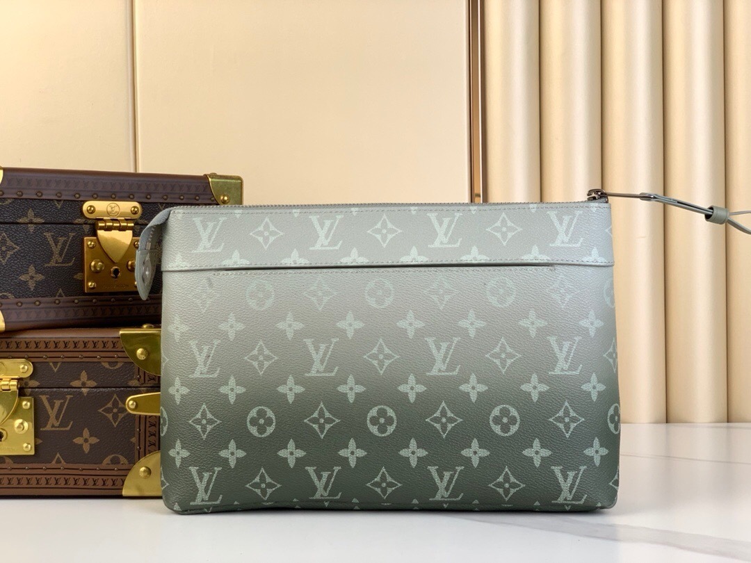 LV Pochette Voyage Souple in Monogram Eclipse canvas