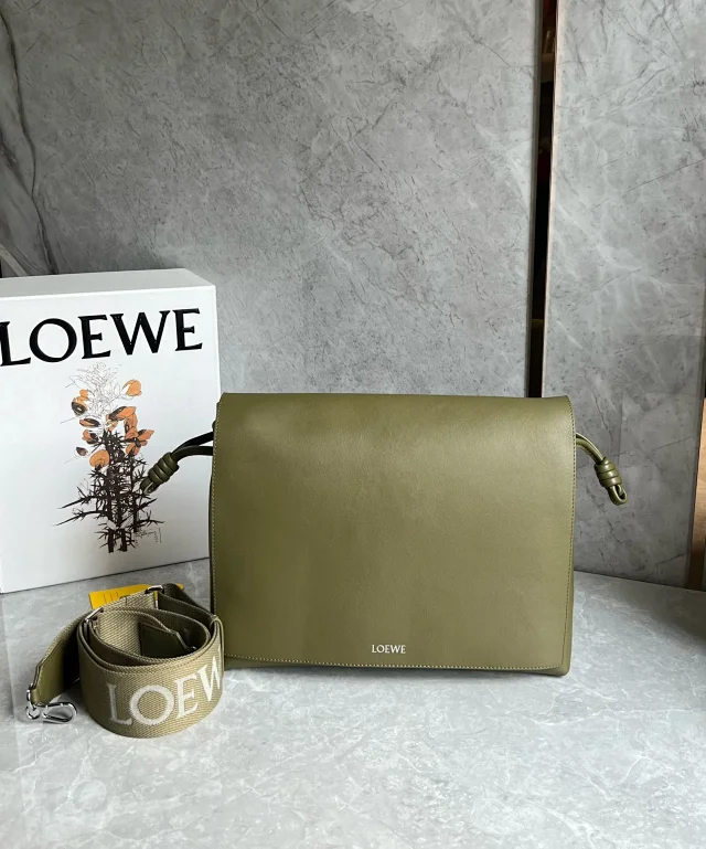 Loewe Flamenco satchel bag in shiny supple calfskin.