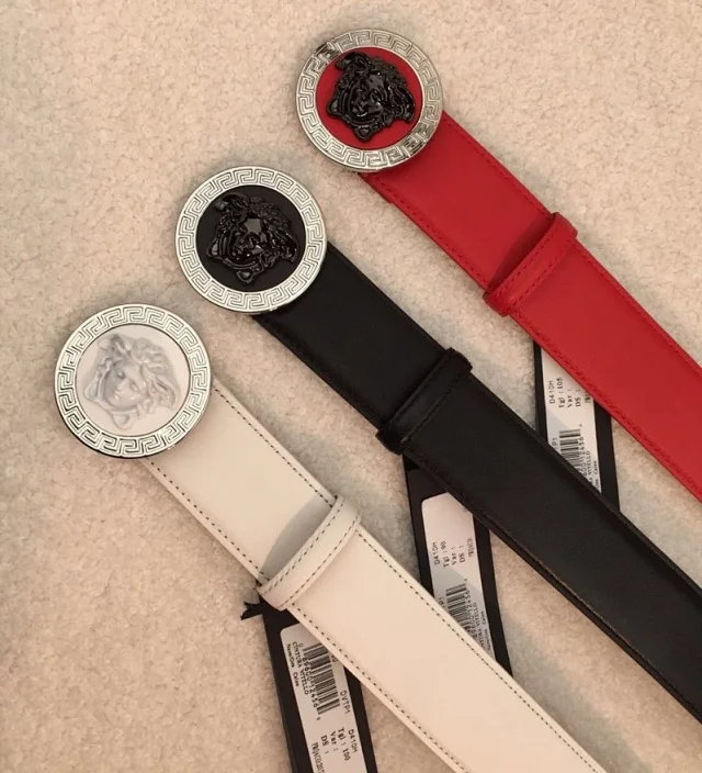 Versace La Medusa leather belts all colors