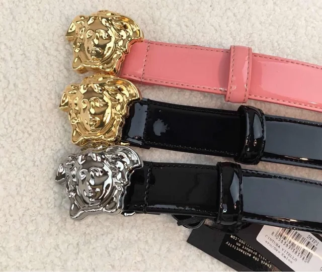 Versace La Medusa Reversible Leather Belt