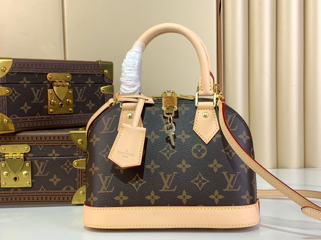 LV Alma BB or Alma PM in Monogram canvas.