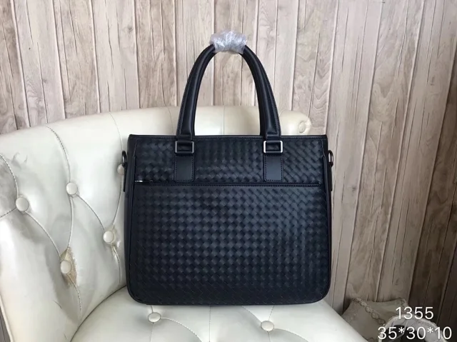 Bottega Veneta Black Getaway Slim Briefcase bag