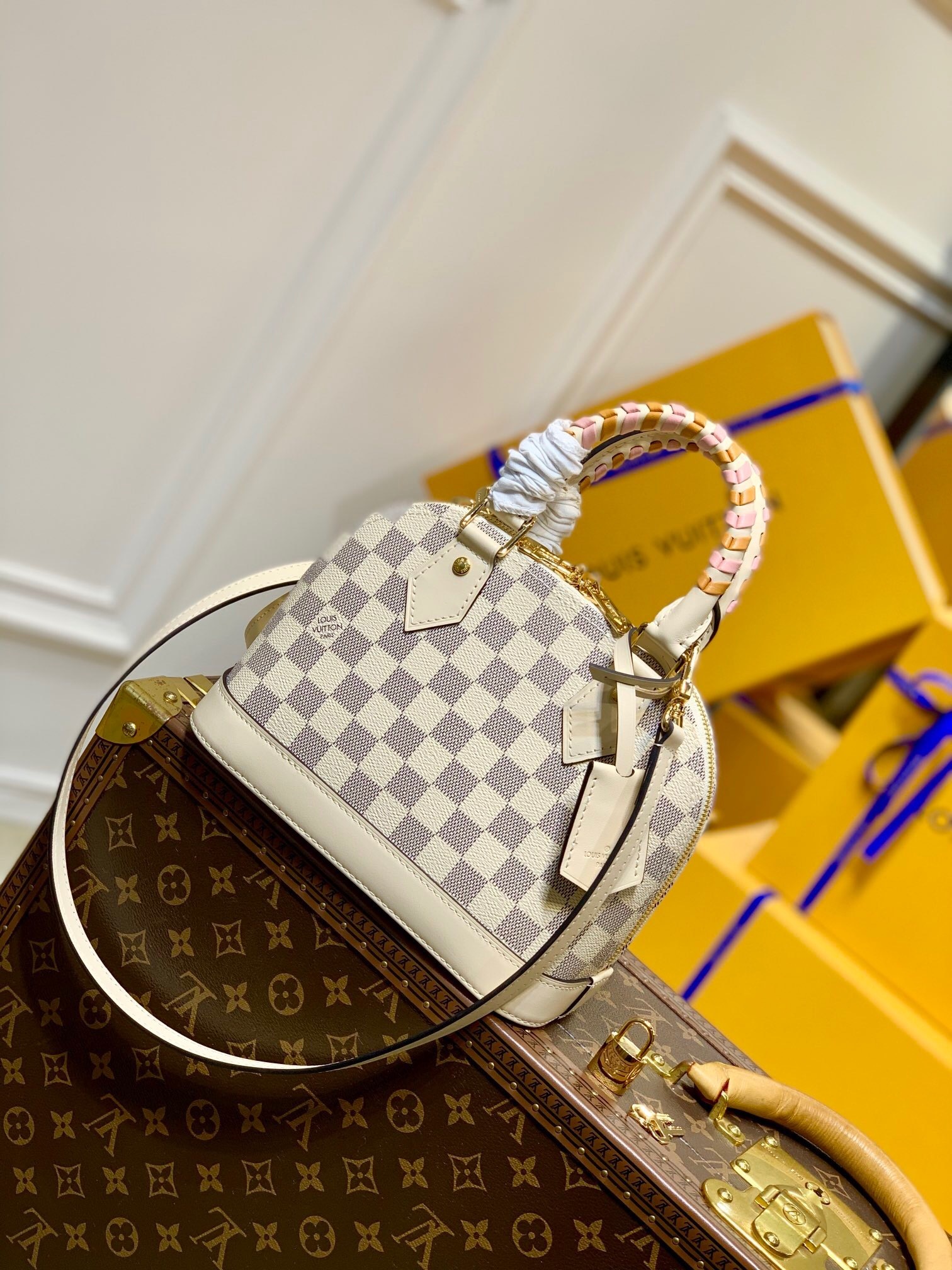 LV Alma BB Damier Azur bag