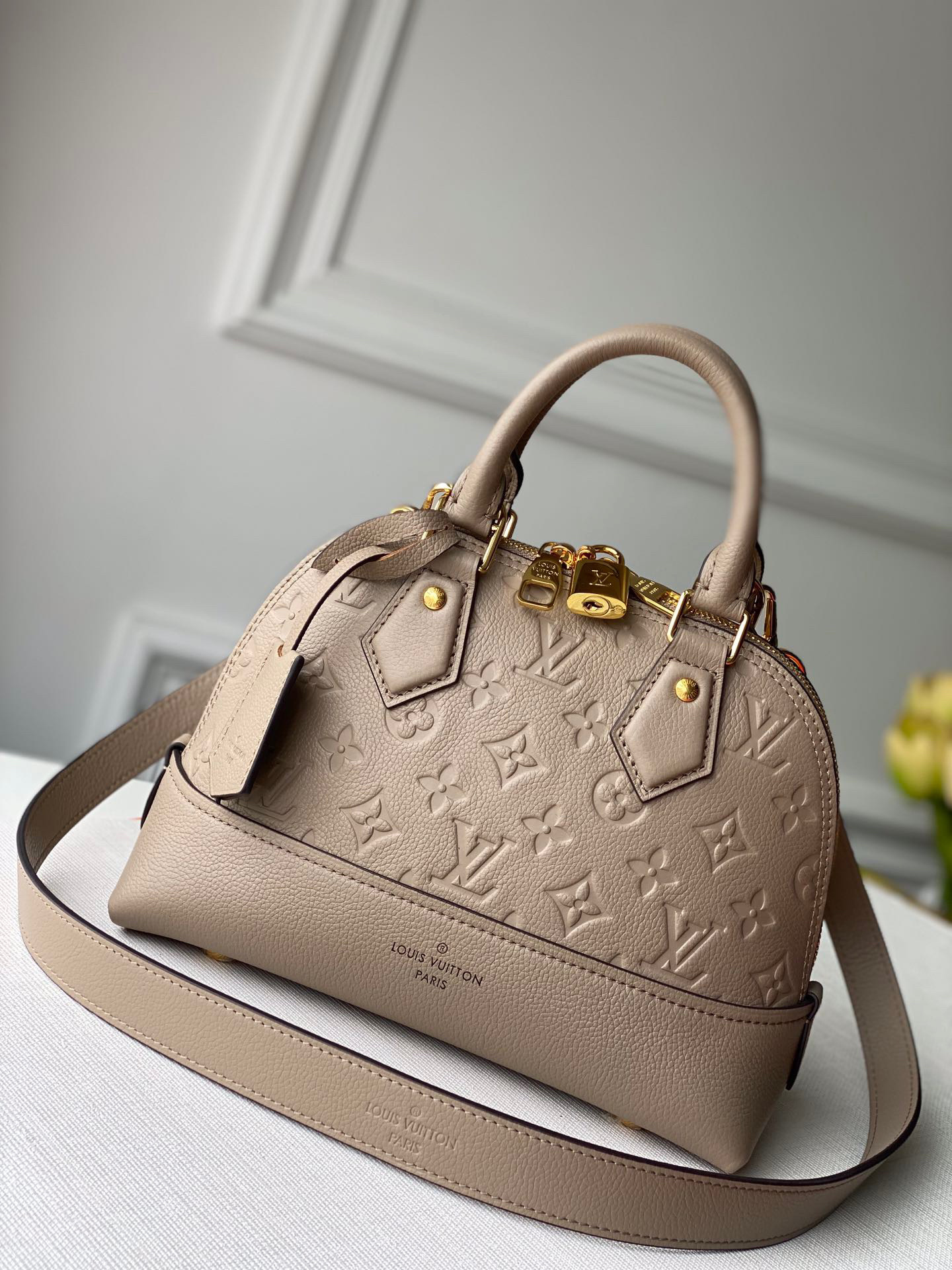 LV Alma BB handbag Monogram Empreinte leather