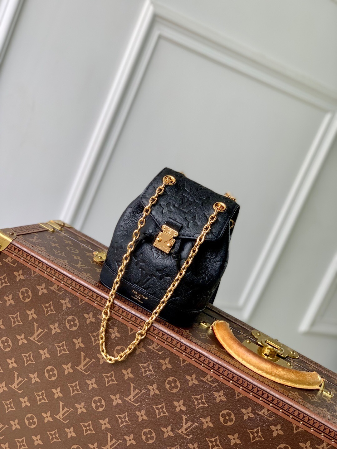 LV Nano Noé Backpack in black Monogram Empreinte leather