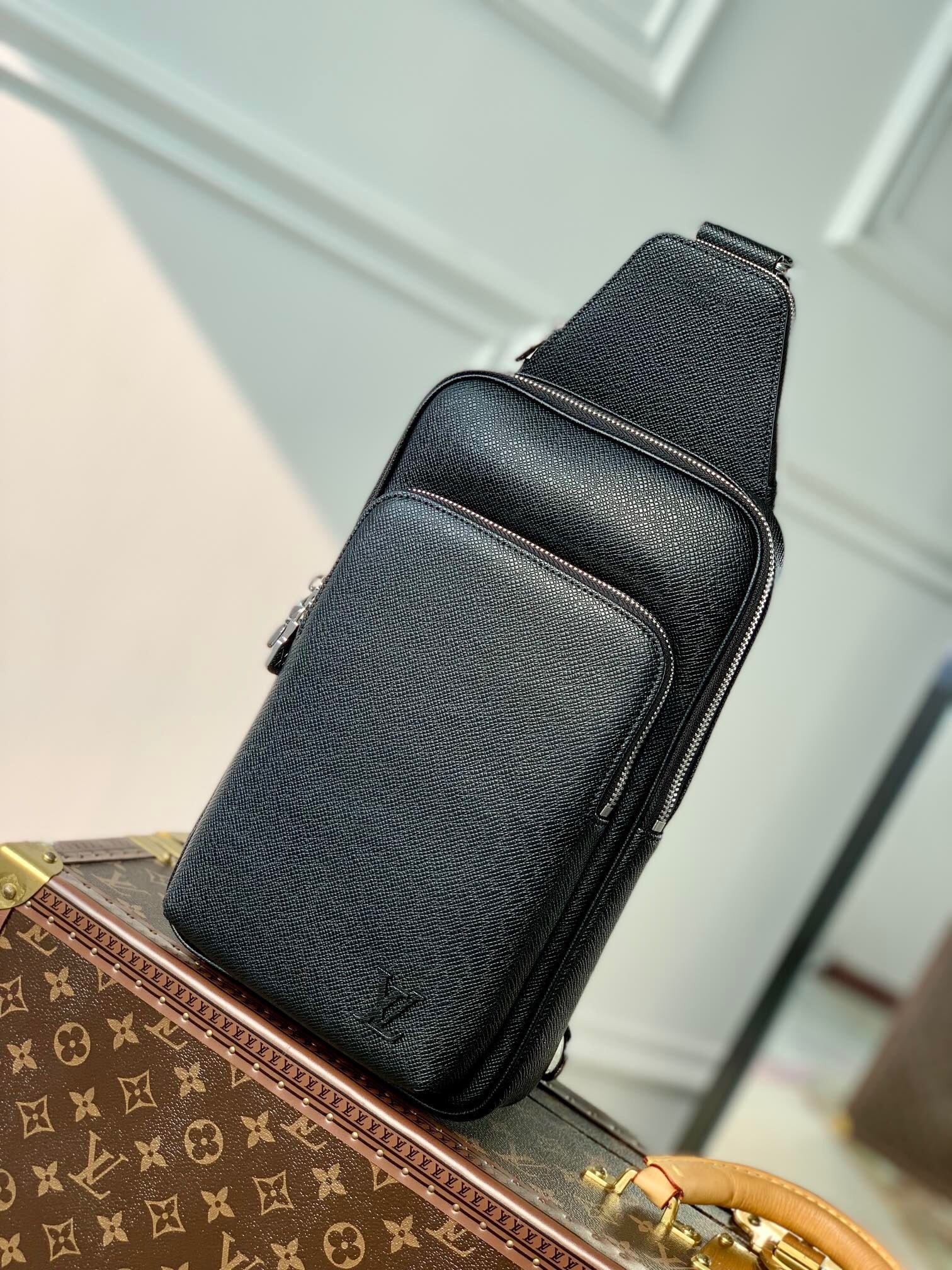 LV Avenue Slingbag in Damier Infini or Damier Graphite leather