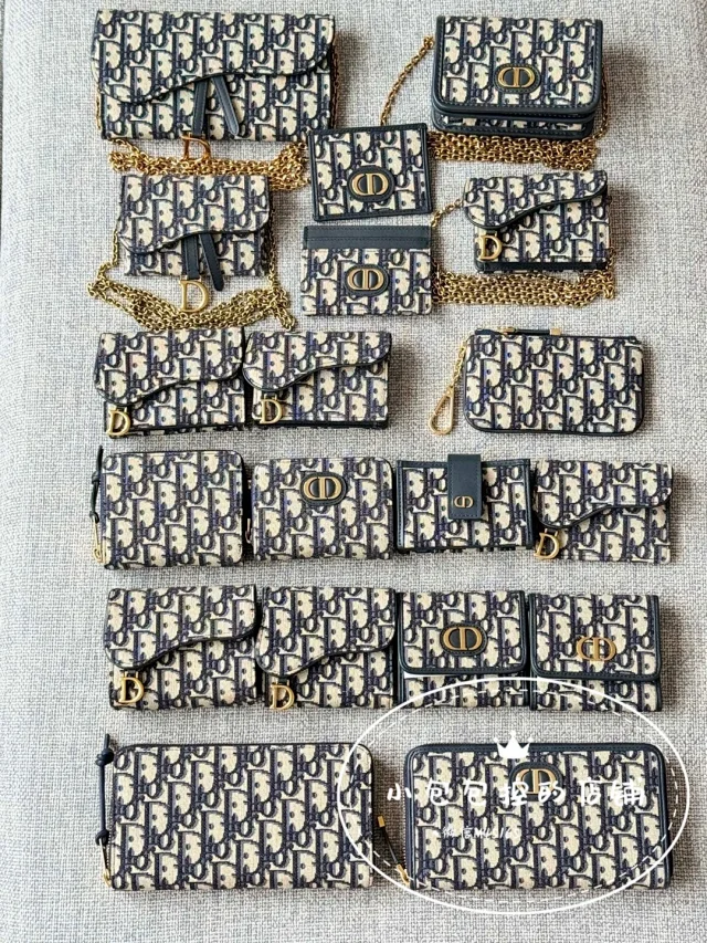 Dior Oblique jacquard canvas wallets all models