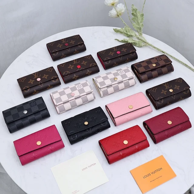 LV key cases key holders or key pouches or wallets Monogram and Damier patterns.