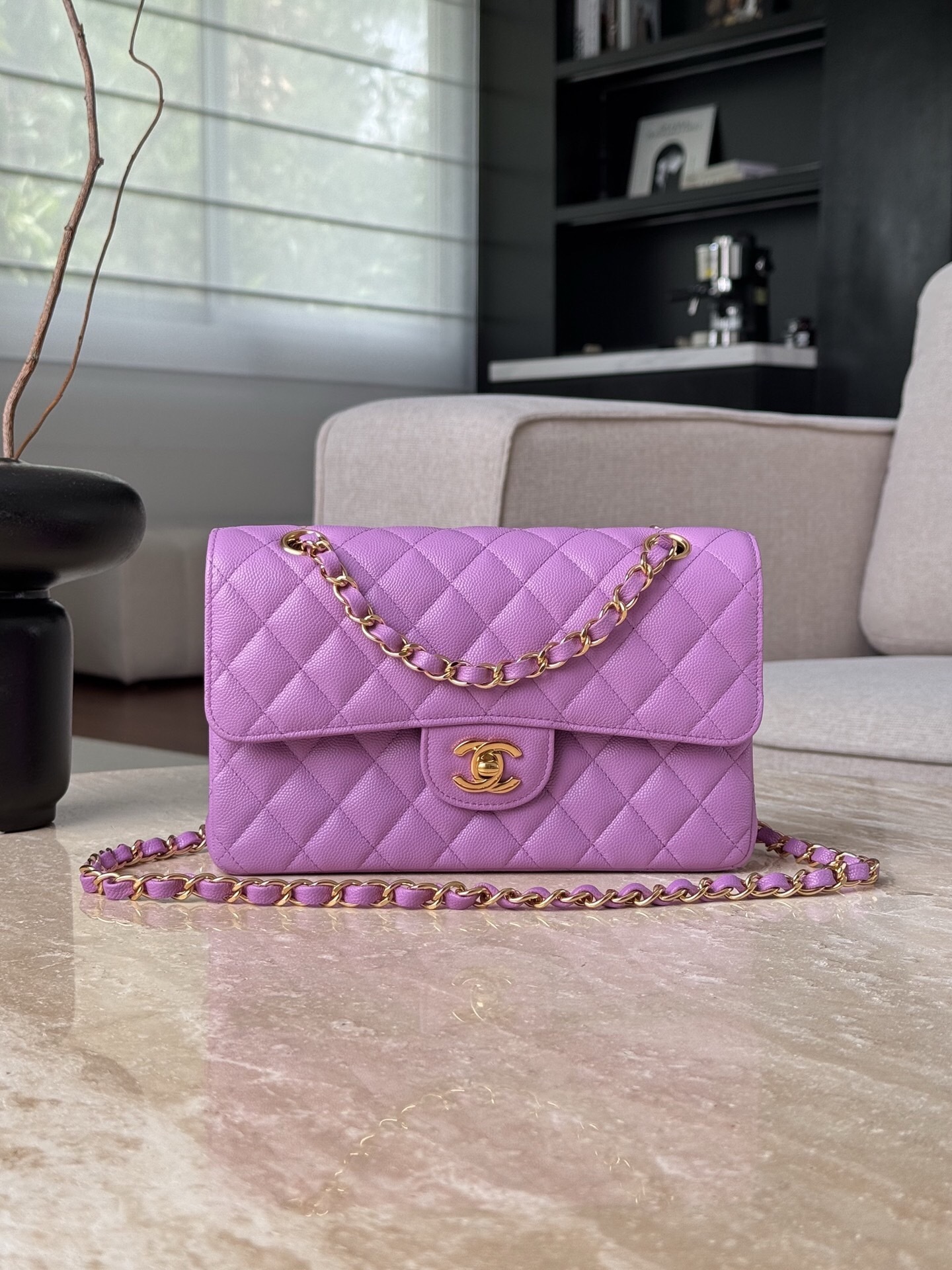 Chanel Timeless Small Caviar Violet bag shoulder bag
