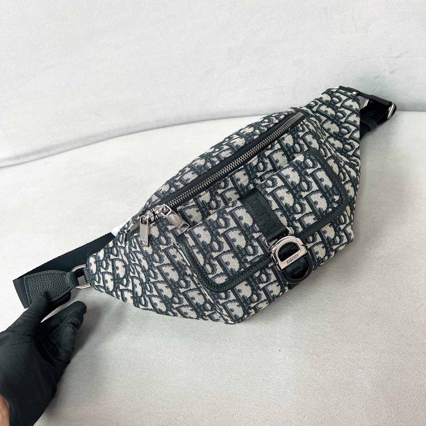 Dior Oblique Jacquard 8 Belt Bag Black