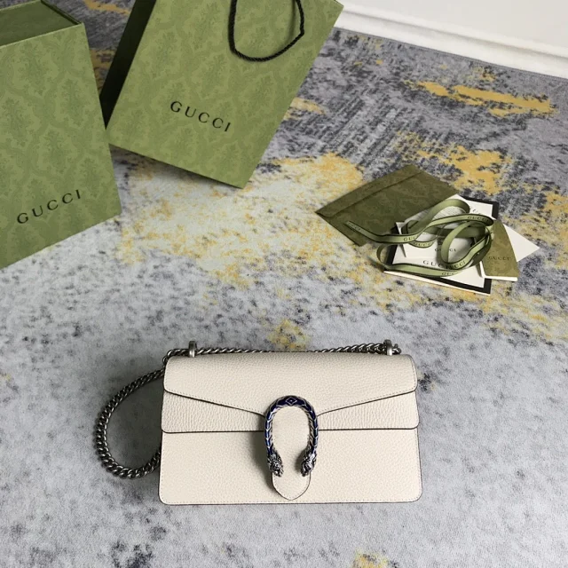 Gucci Dionysus small shoulder bag in white leather