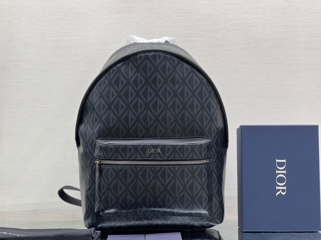 Dior Rider backpack in black with a CD Diamond motif
