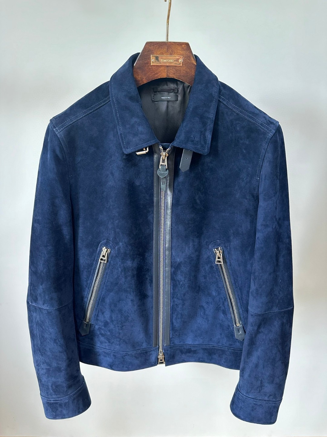 Tom Ford Cashmere Suede Zip Collar Blouson jacket
