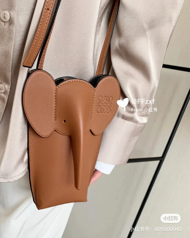 LOEWE Elephant Pocket bag in classic calfskin leather all colors