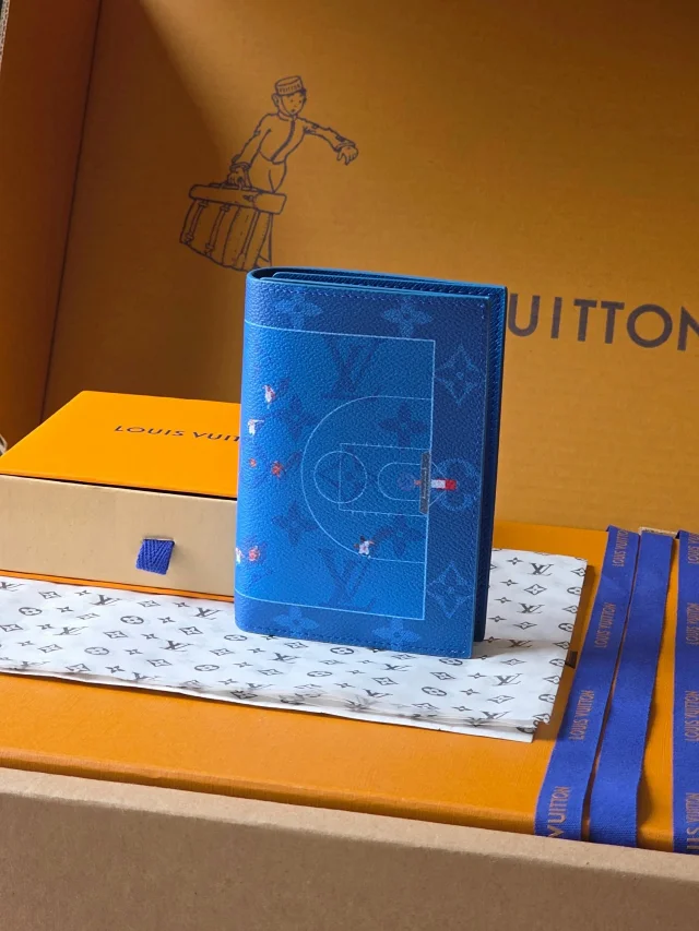 LV M26795 Passport Cover Monogram Basketball Blue