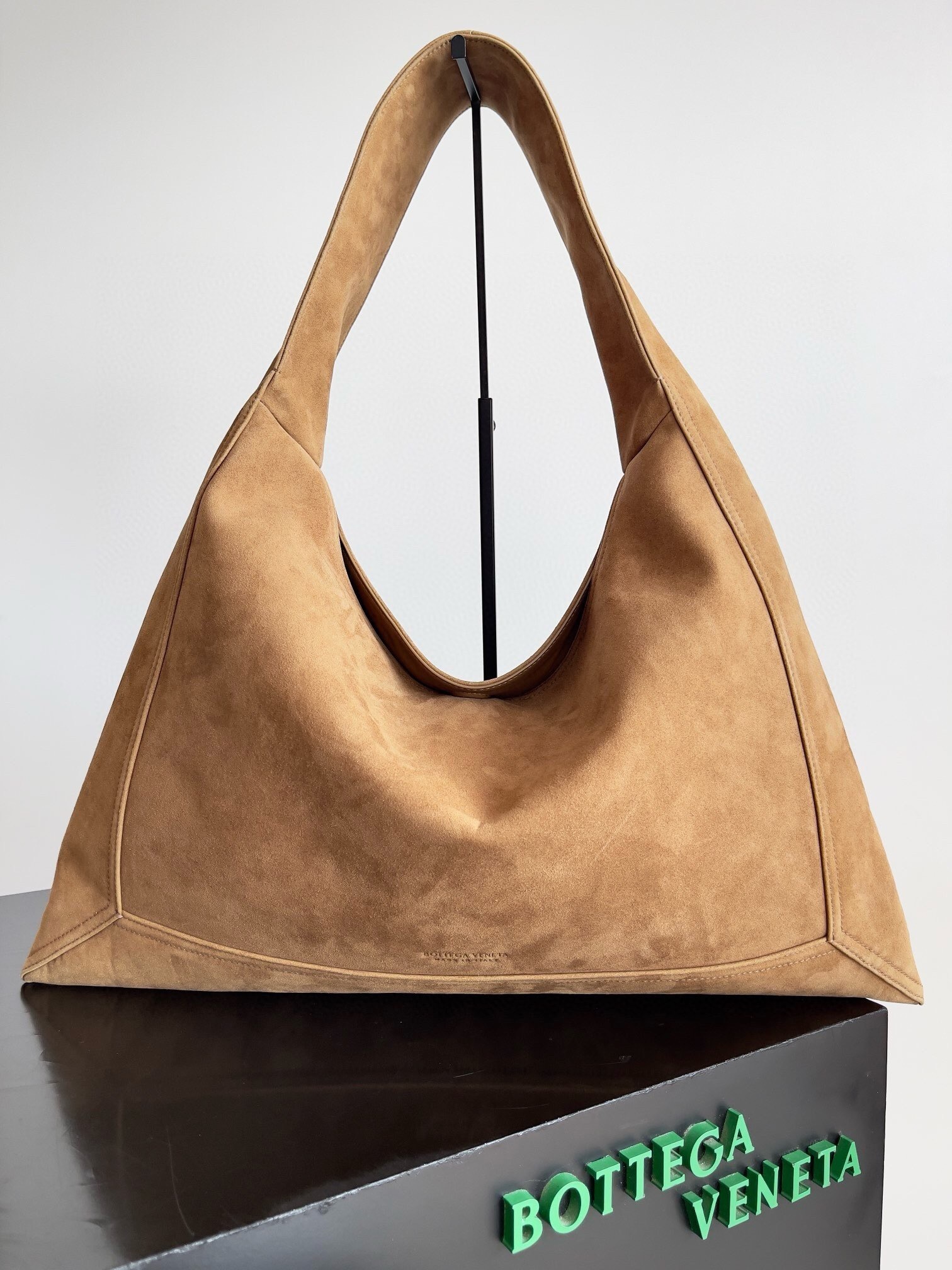 Bottega Veneta Large Hop Intrecciato Suede Hobo Bag