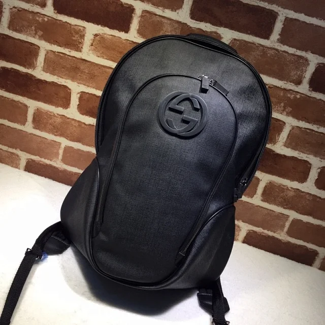 Gucci Interlocking G backpack in black coated canvas