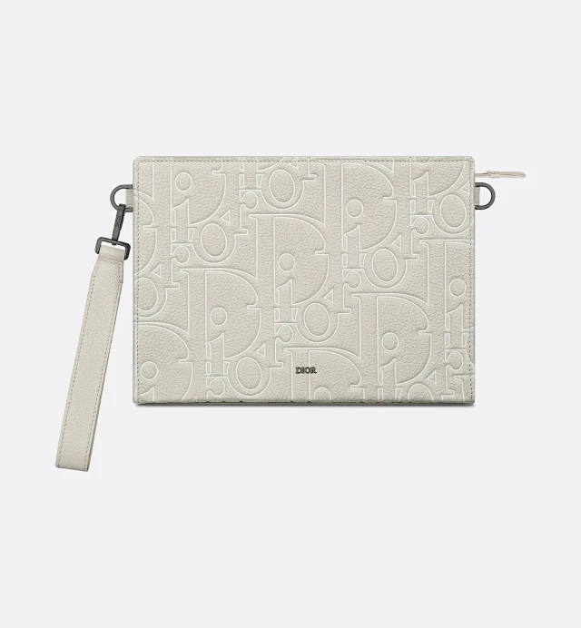 Dior A5 Triangle Pouch in Dior Gravity leather