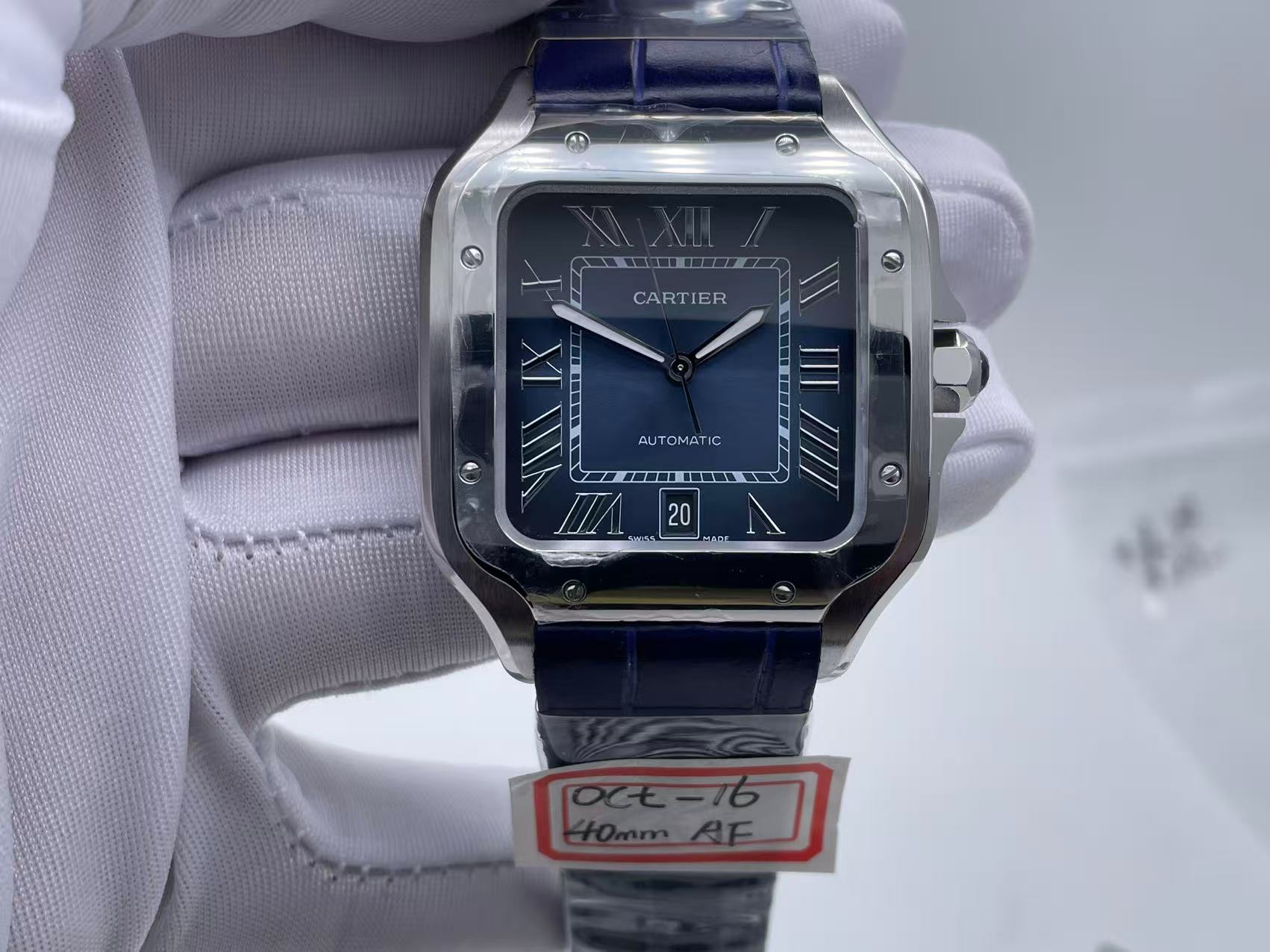 CAR0599A - Santos De Cartier 2024 Mens XL SS/LE Blue AF MY9015 $278