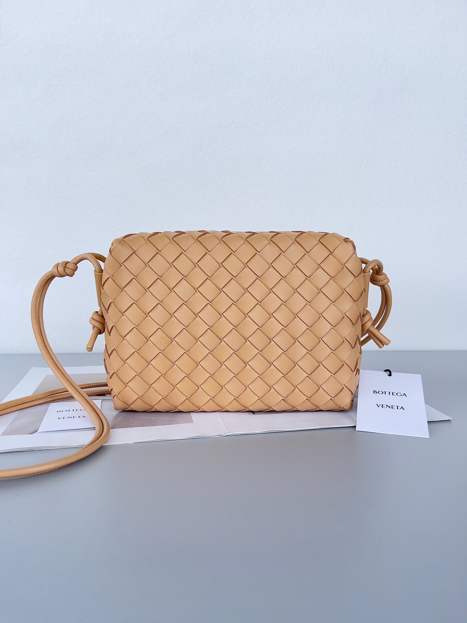 Bottega Veneta Mini Loop Camera Bag in intrecciato lambskin leather