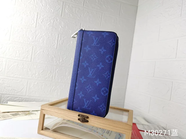 LV Zippy Wallet Vertical in Pacific Blue