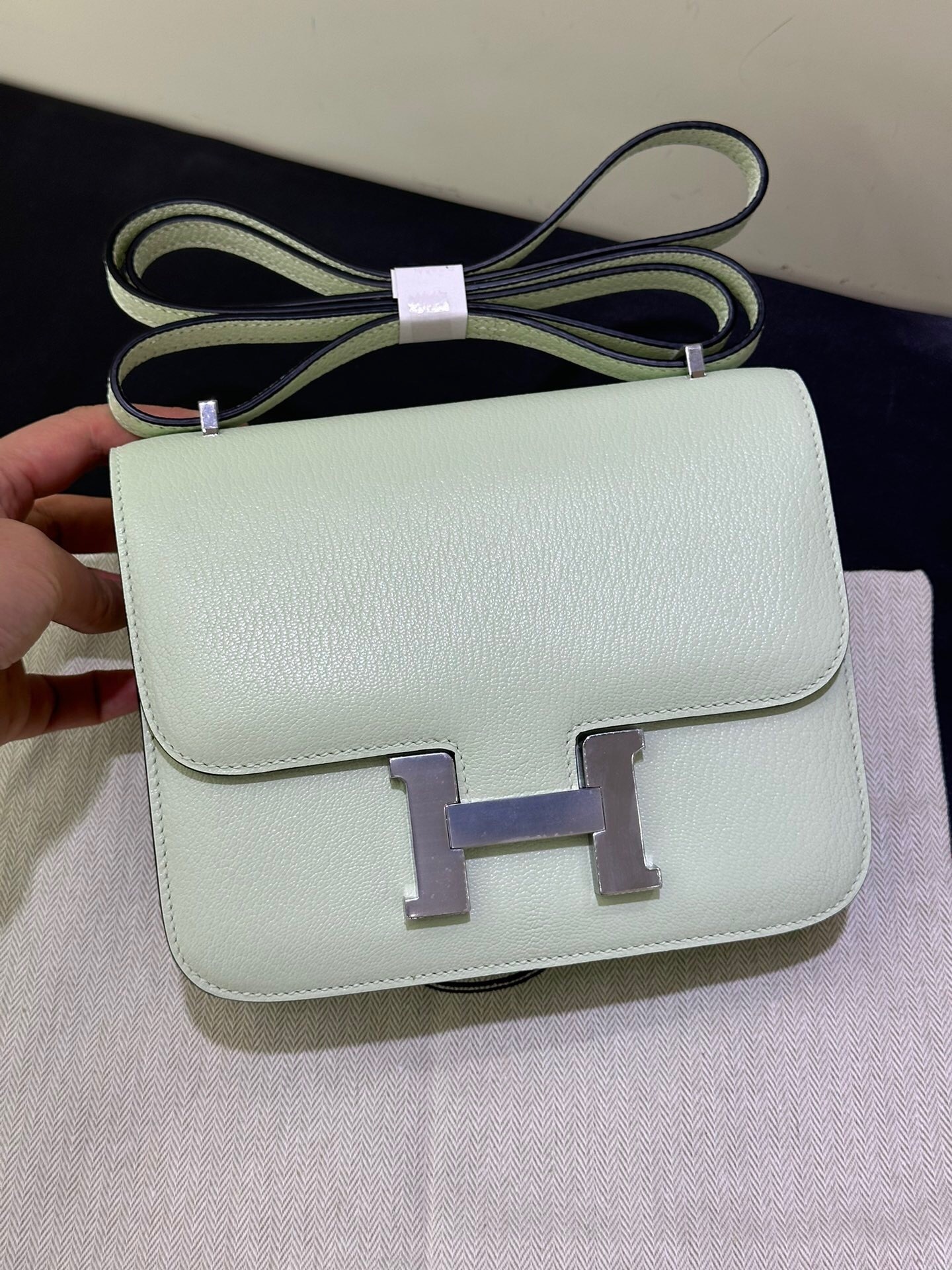 Hermes Constance 18 Mini Vert Fizz Epsom leather shoulder bag