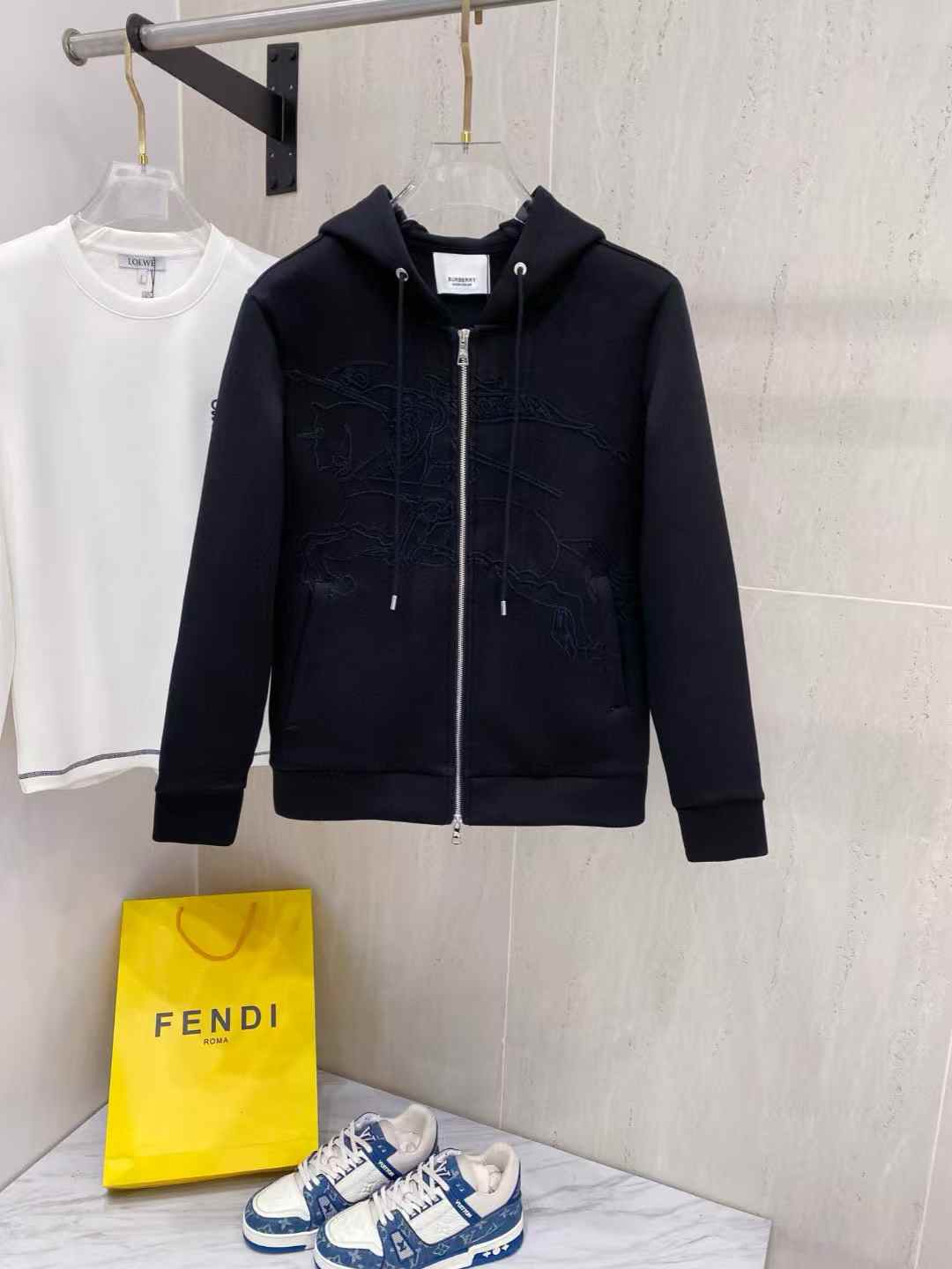 burberry black Moose Knuckles Classic Bunny jacket