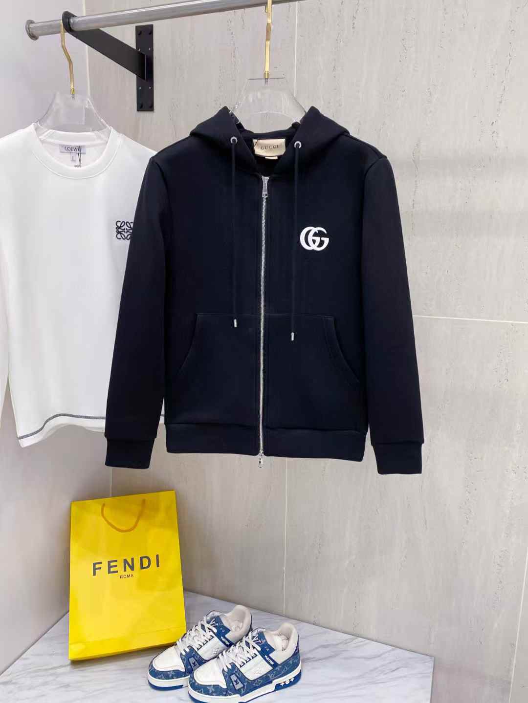 Gucci Interlocking G zipped hoodie