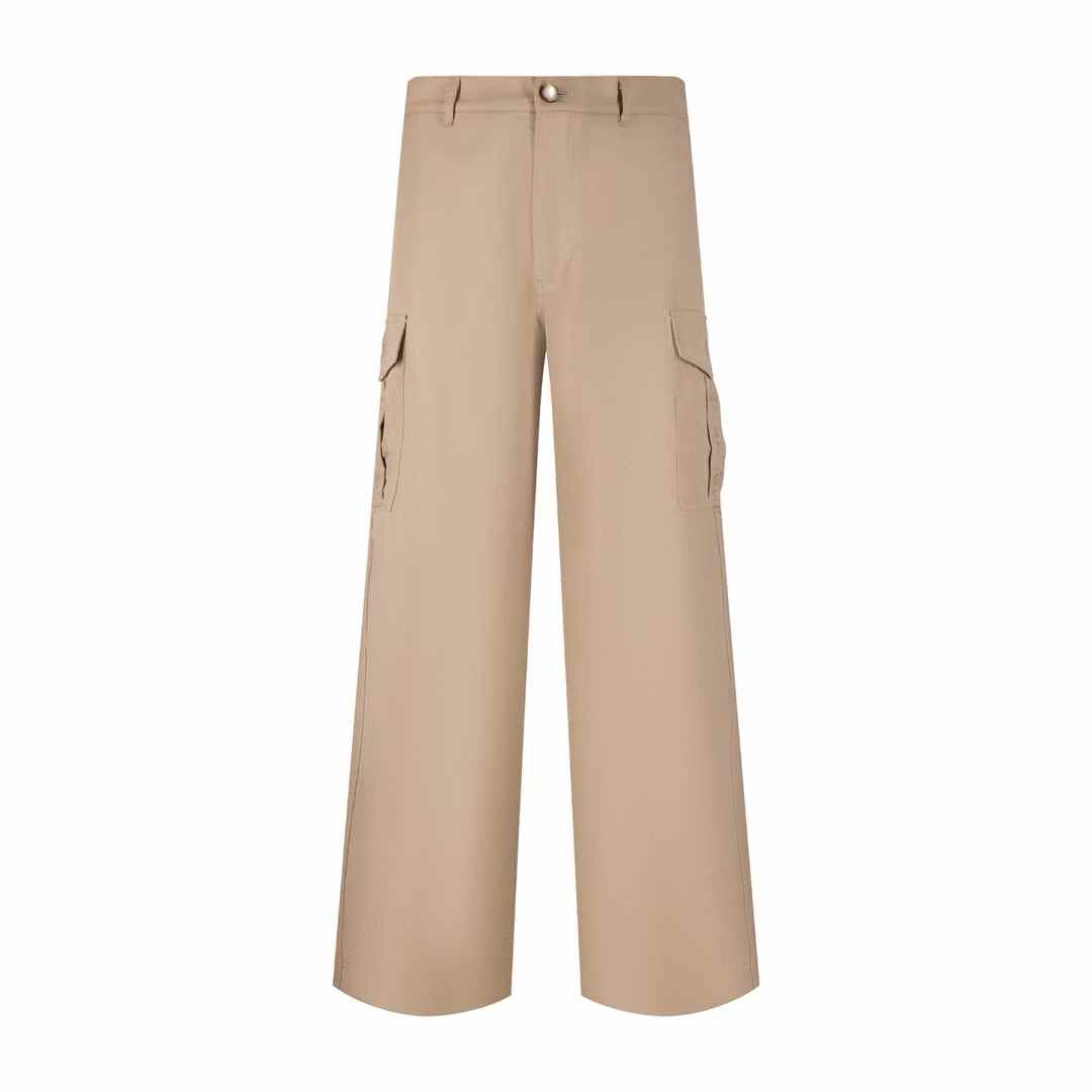 LV Paura Jonis straight-leg cotton trousers in khaki