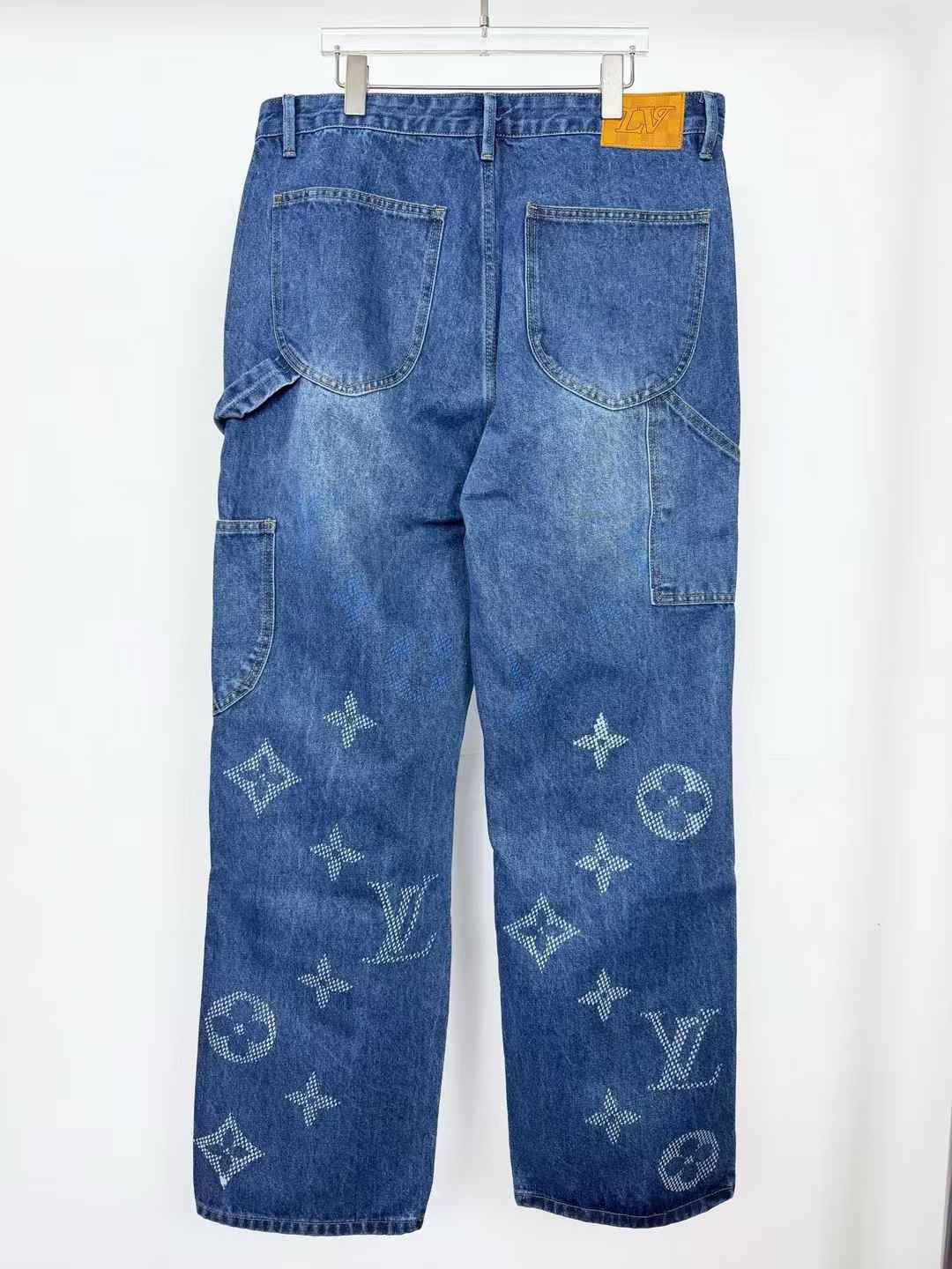 LV Monogram Denim Workwear Pants