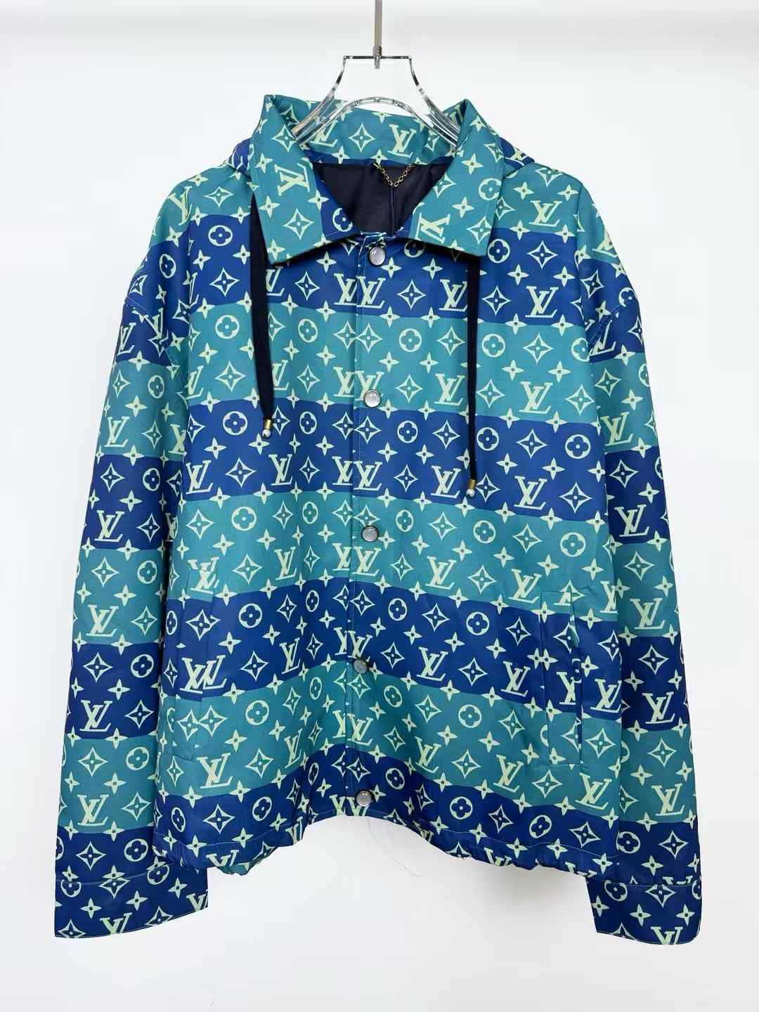 LV Monogram Printed Coach Jacket