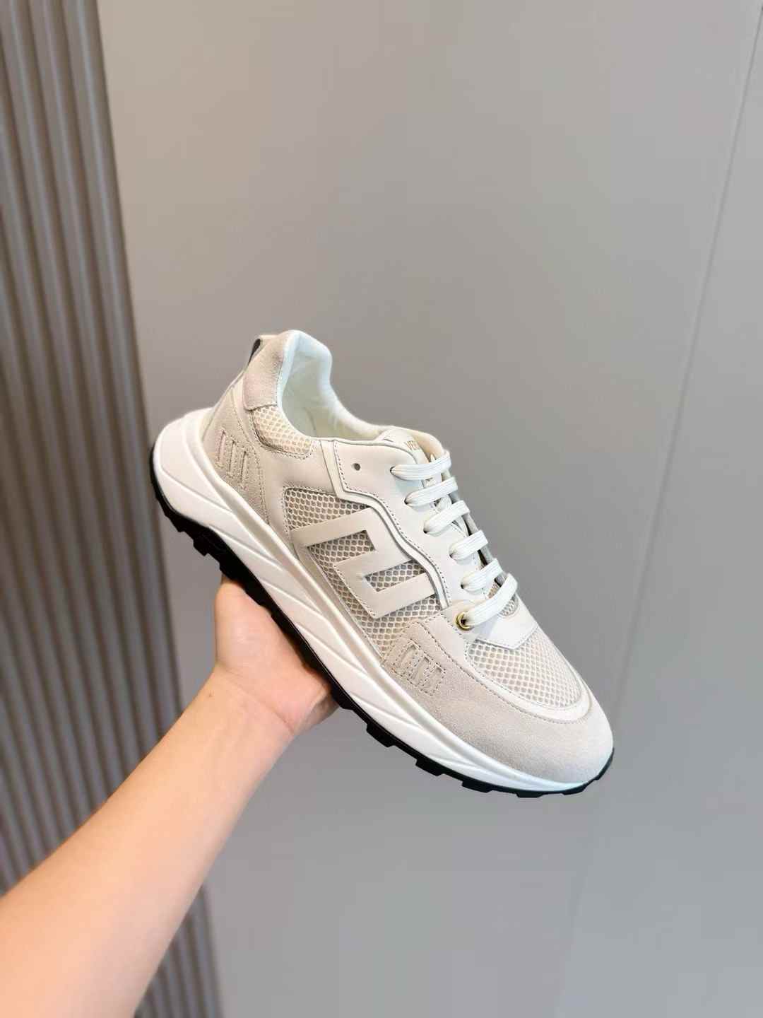 versace Hogan Hi-Fi sneakers in ivory and white