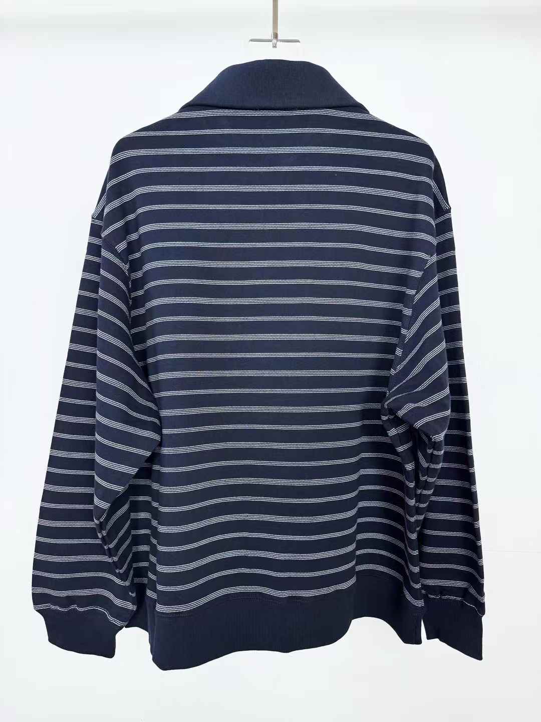 Miu Miu striped half-zip polo shirt