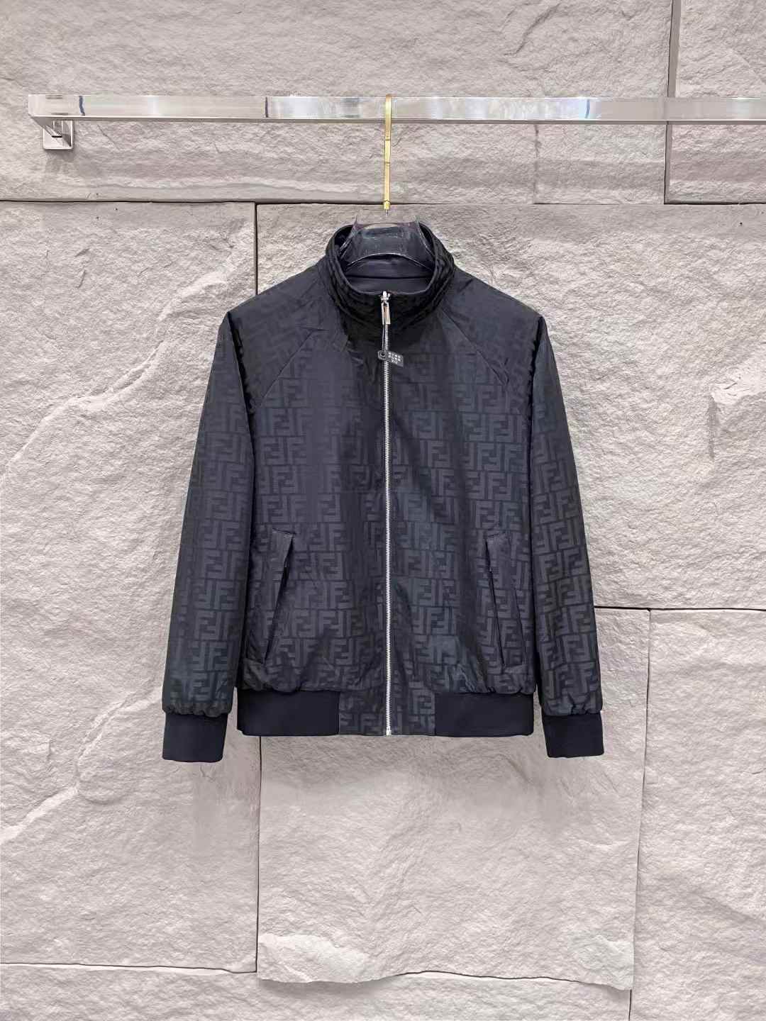 Fendi FF-jacquard bomber jacket