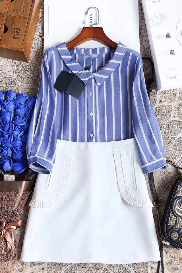 Prada women's striped button-down shirt