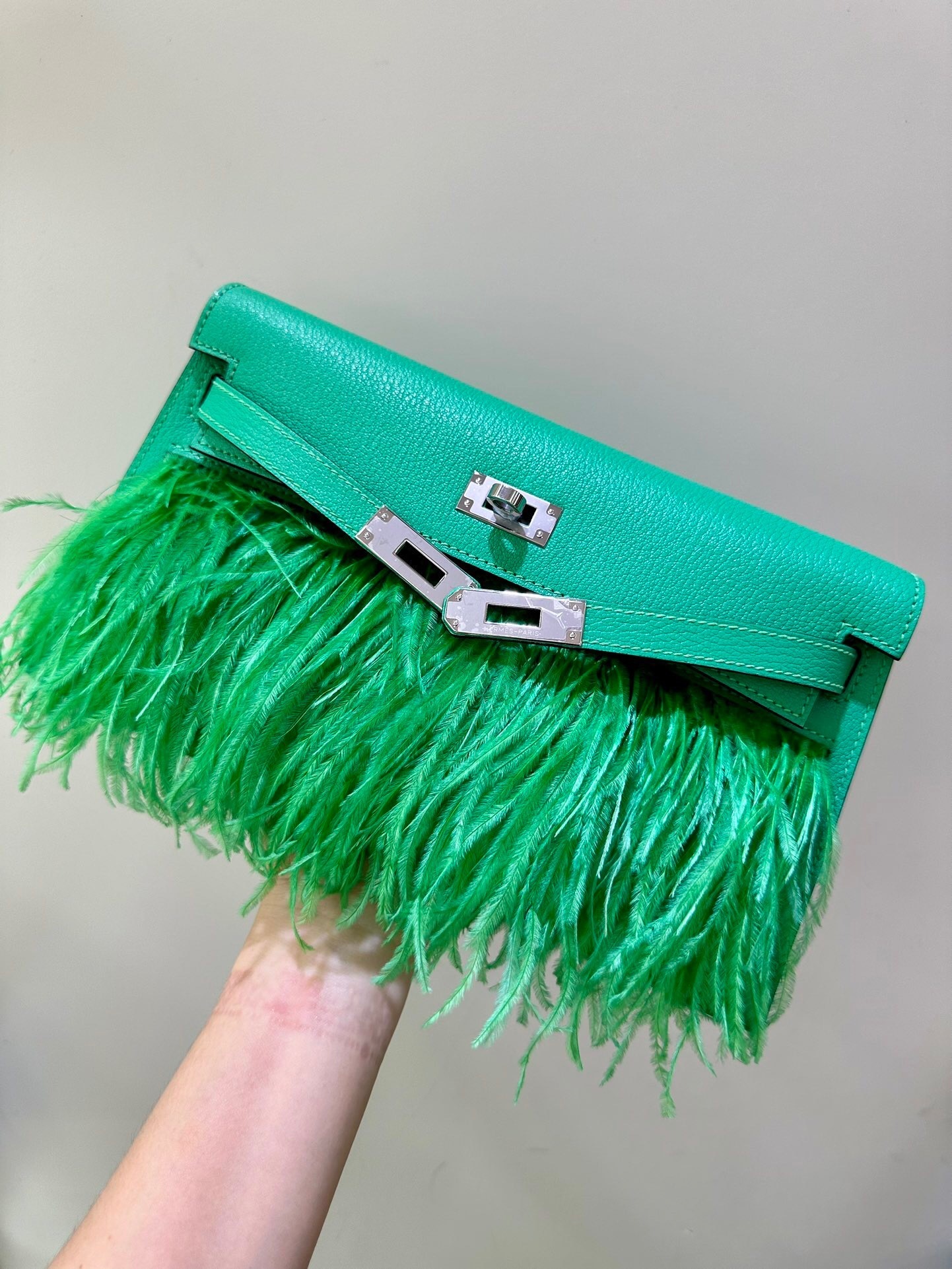 Hermes Kelly Elan bag green