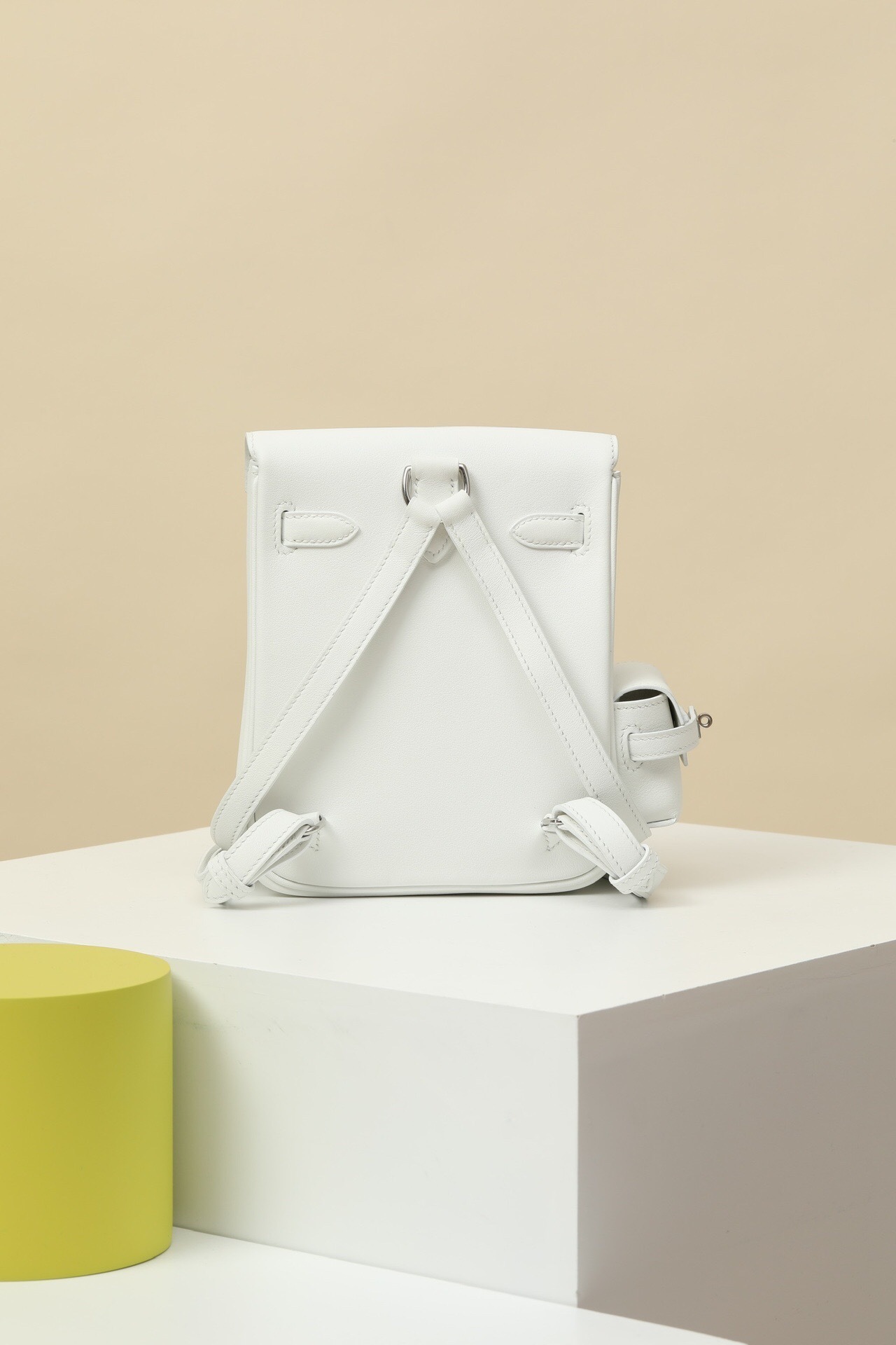 Hermes Hac a Dos PM backpack in Swift leather white