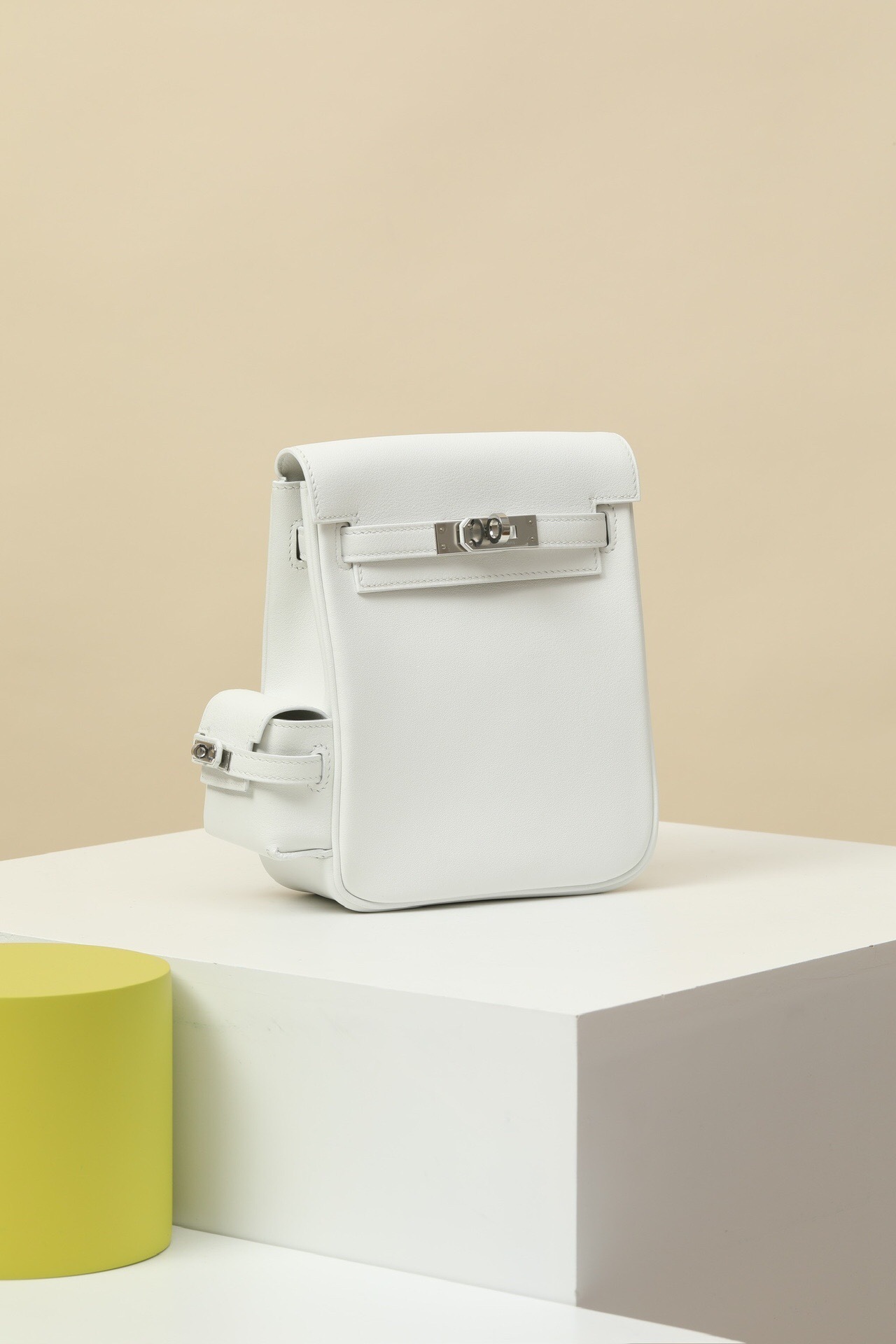 Hermes Hac a Dos PM backpack in Swift leather white