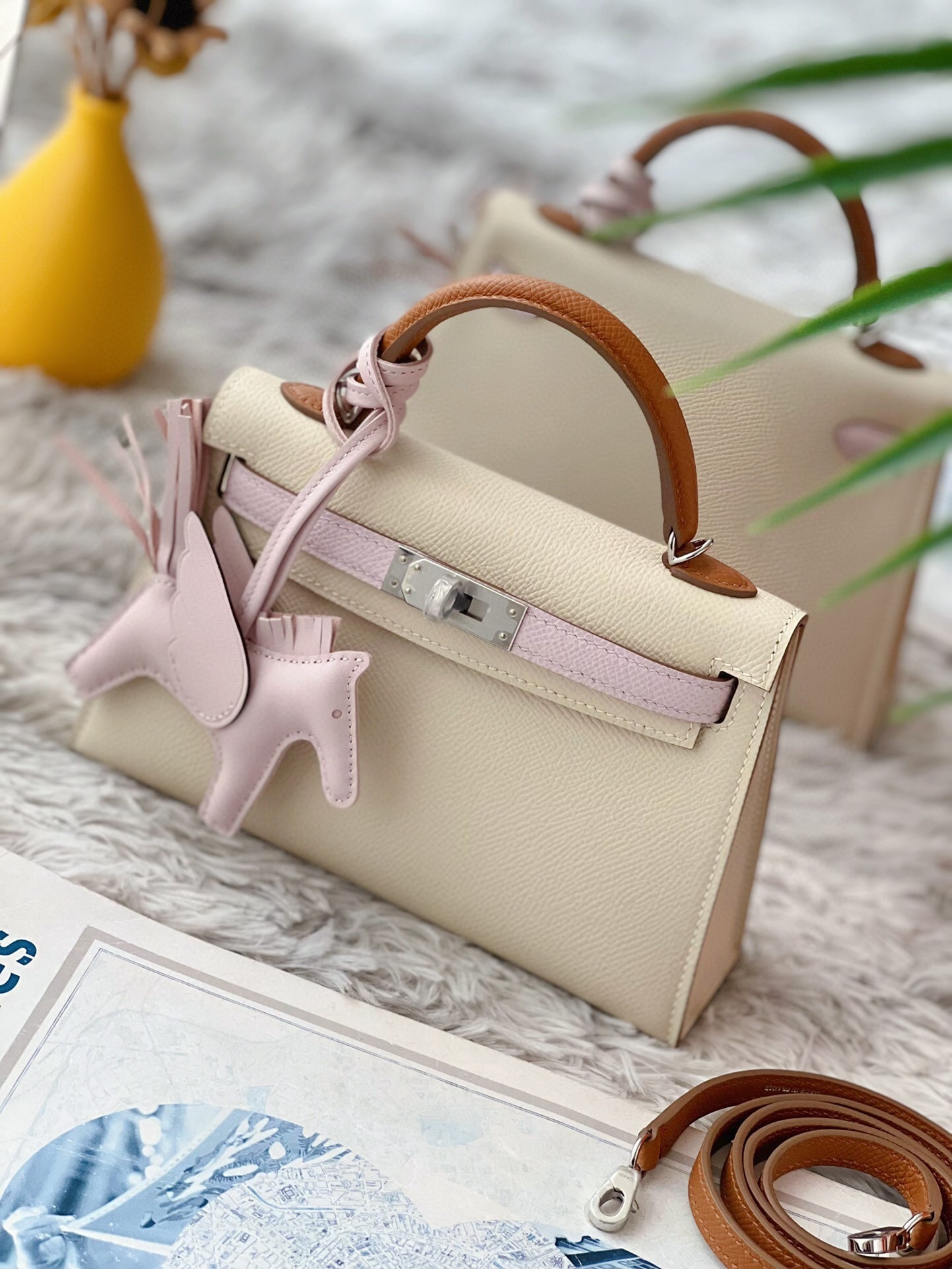 Hermes Mini Kelly II handbag, which is a smaller version of the iconic Kelly bag