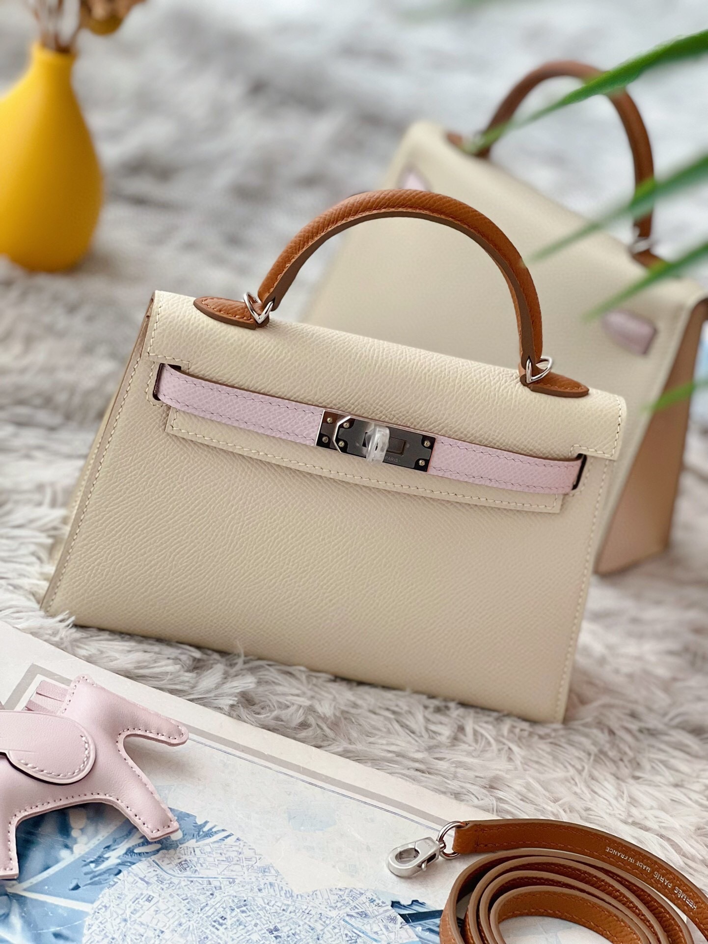 Hermes Mini Kelly II handbag, which is a smaller version of the iconic Kelly bag
